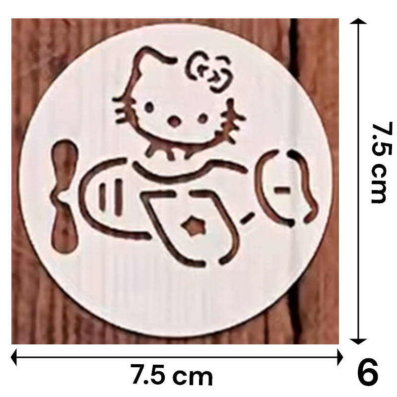 Set Stencil Sanrio 7.5x7.5 cm | Lavables y Reutilizables | Personajes Hello Kitty y Amigos