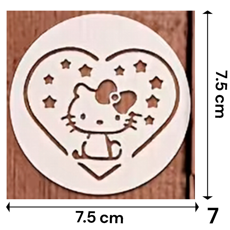 Set Stencil Sanrio 7.5x7.5 cm | Lavables y Reutilizables | Personajes Hello Kitty y Amigos