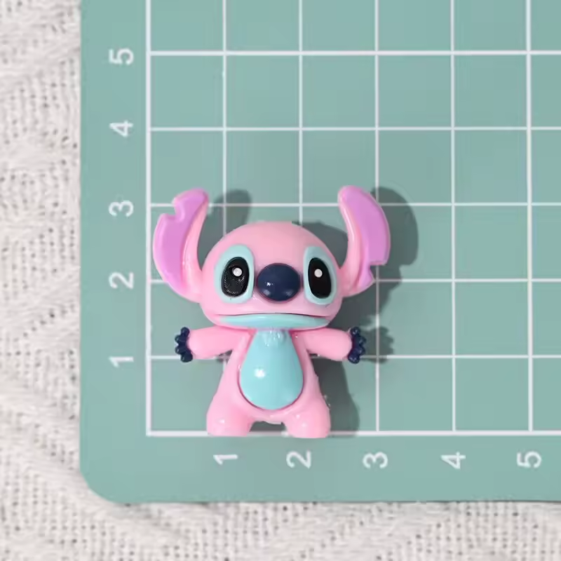 Set de 3 Figuras 3D de Stitch Flexible | PVC para Manualidades, Llaveros, Lapiceros y Decoración | 3.2 cm