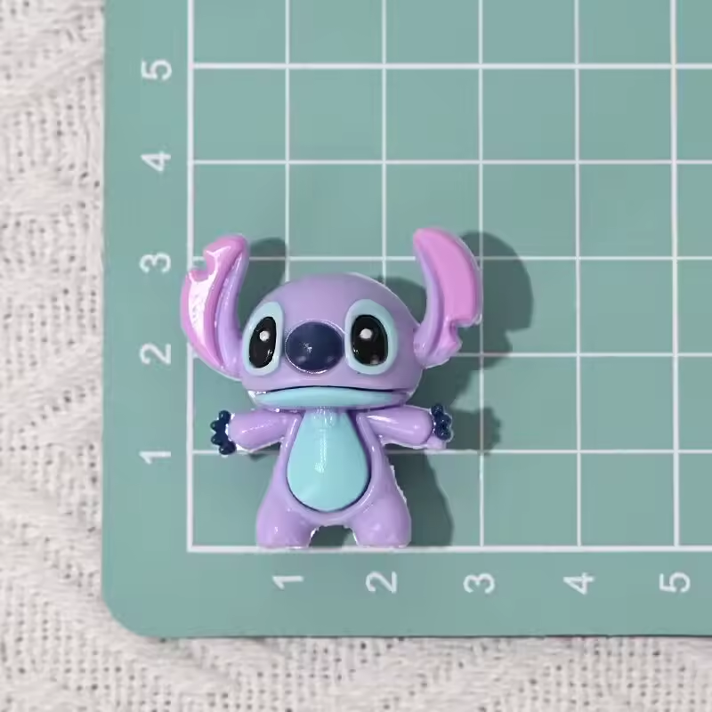 Set de 3 Figuras 3D de Stitch Flexible | PVC para Manualidades, Llaveros, Lapiceros y Decoración | 3.2 cm