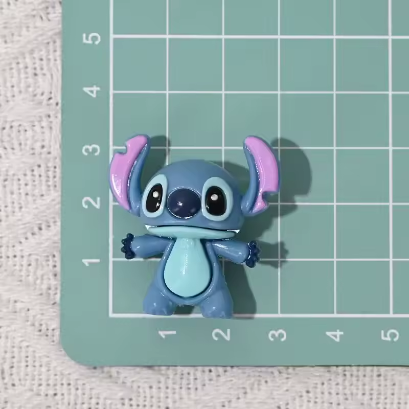 Set de 3 Figuras 3D de Stitch Flexible | PVC para Manualidades, Llaveros, Lapiceros y Decoración | 3.2 cm