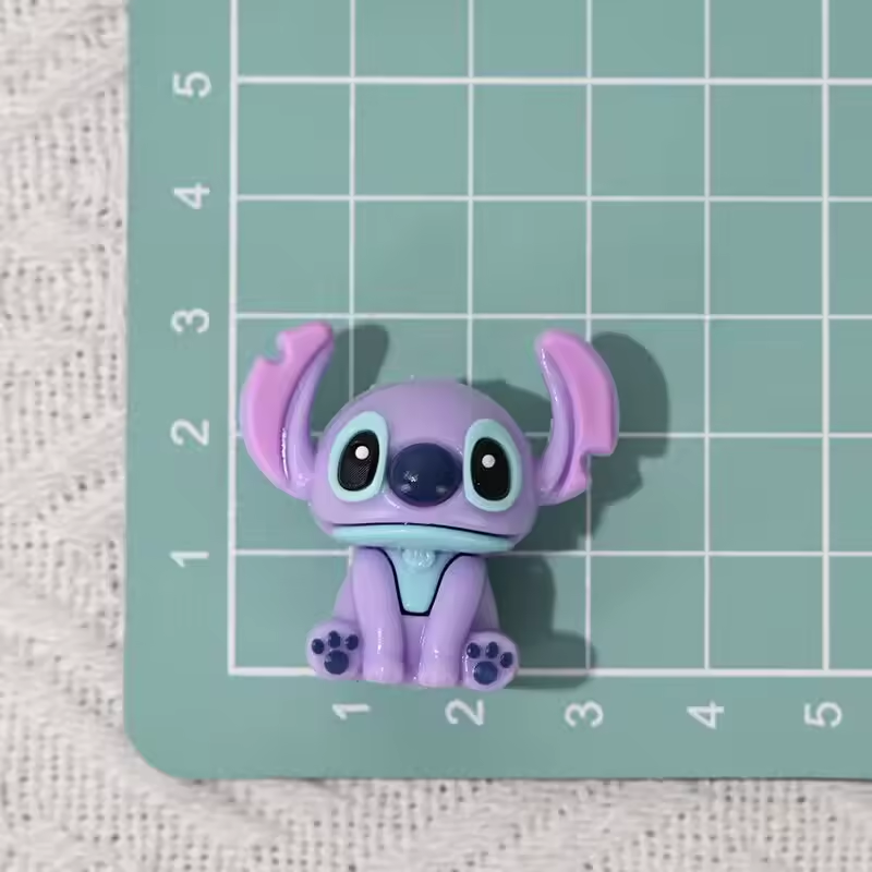Set de 3 Figuras 3D de Stitch Flexible | PVC para Manualidades, Llaveros, Lapiceros y Decoración | 3.2 cm
