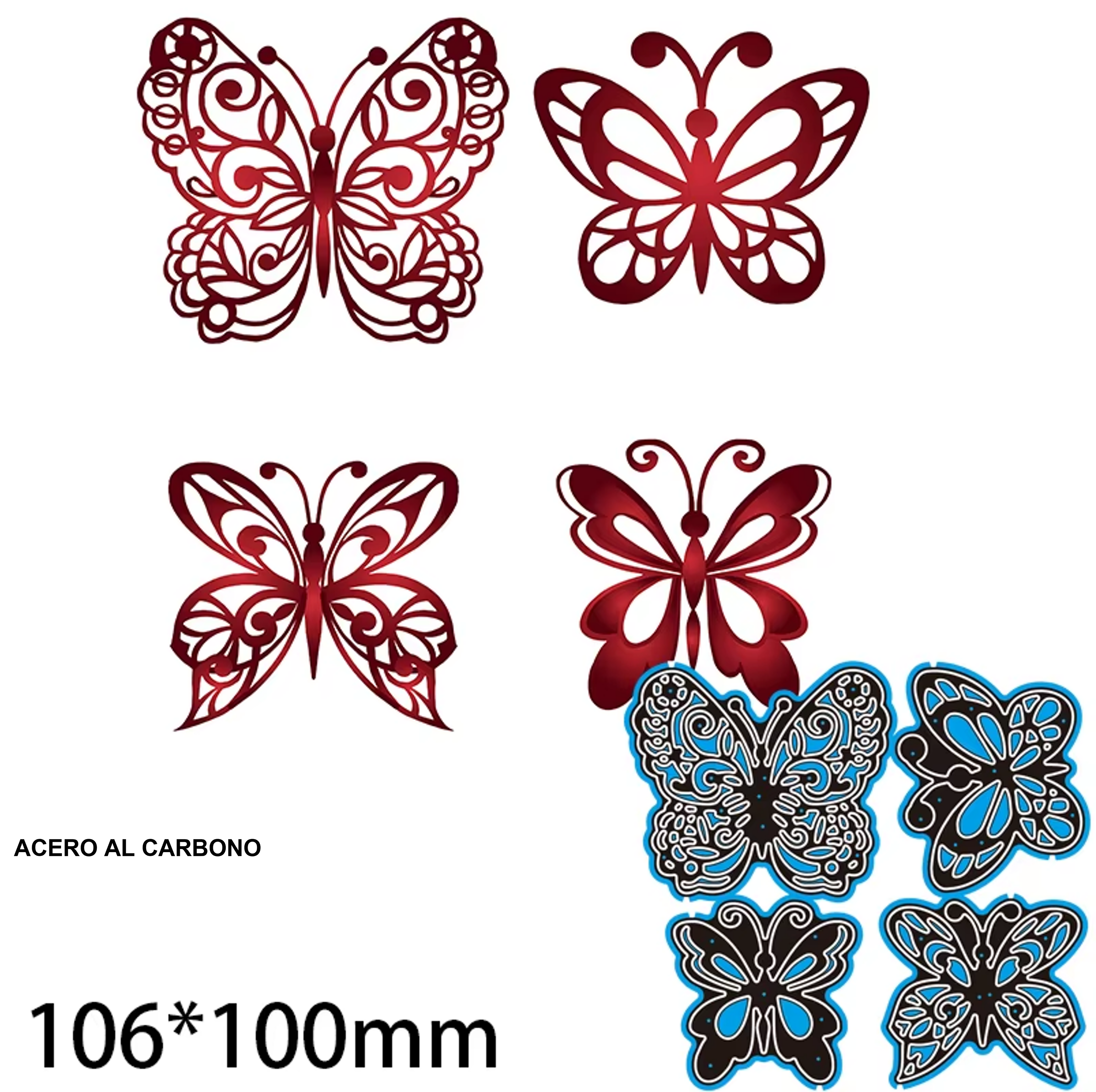 Troquel de mariposa de Corte con diseño de Acero al Carbono #4
